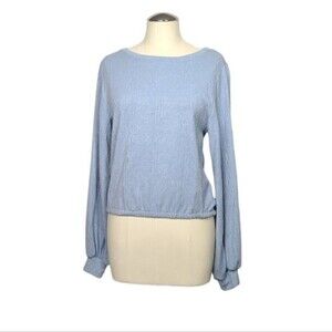 Altar'd State Blue Elastic Hem Sweater S